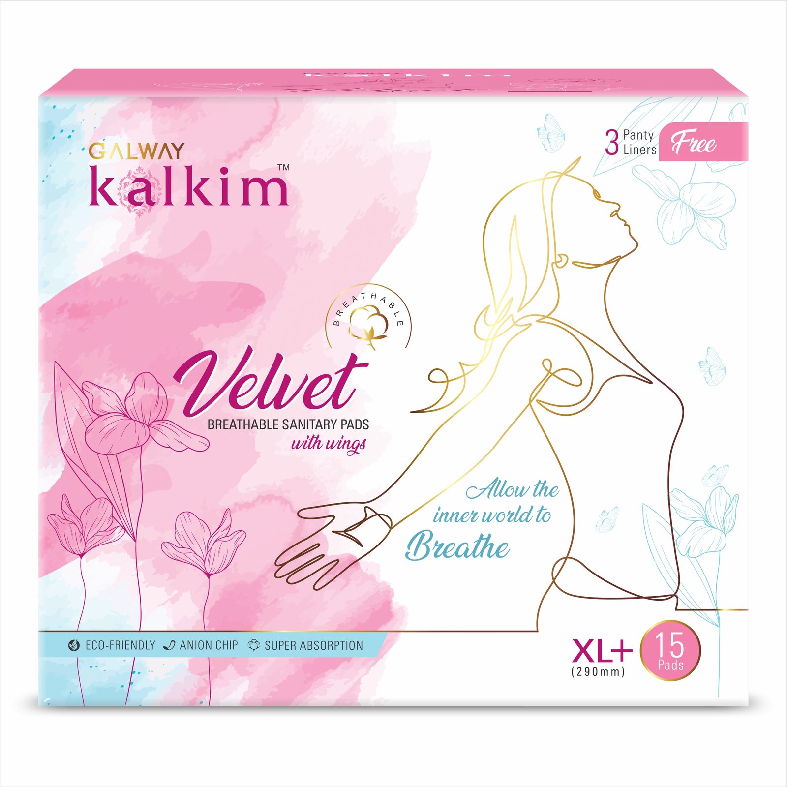 Kalkim Sanitary Pad Carton Final mockup front back